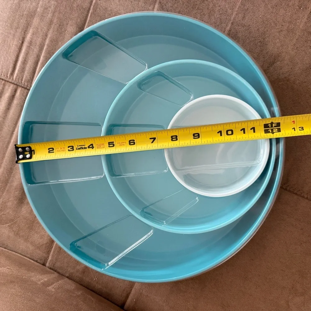 ❤️ Stackable Turquoise Serving Bowl Set